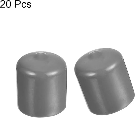 uxcell 20pcs Rubber End Caps Protective Caps 28mm ID Vinyl PVC Round Tube Bolt - Image 2