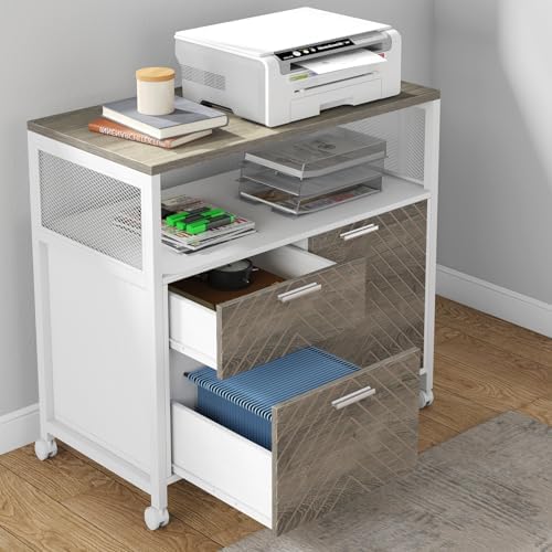 Tribesigns Modern File Cabinet with Drawers for Letter-Sized File and Door, L...