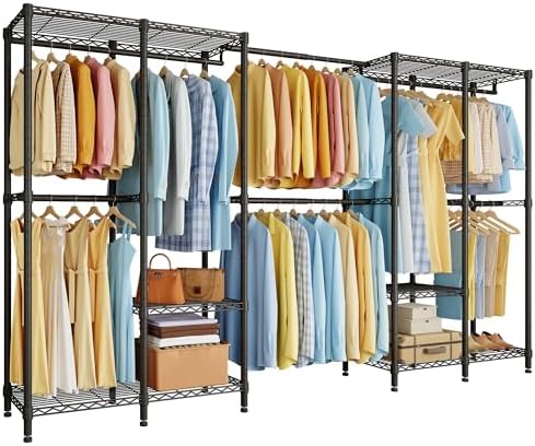M1 Heavy Duty Clothes Rack, Expandable Clothing Rack, Black