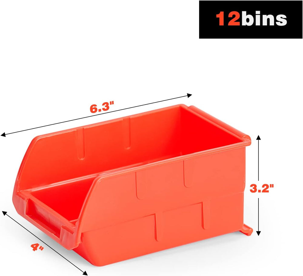 Ultrawall Wall Mounted Storage Bins, Plastic Hanging Storage Organizer Bins