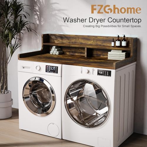 Washer Dryer Countertop, 54" x 27.55" 2-Tier Washer Dryer Topper wi...