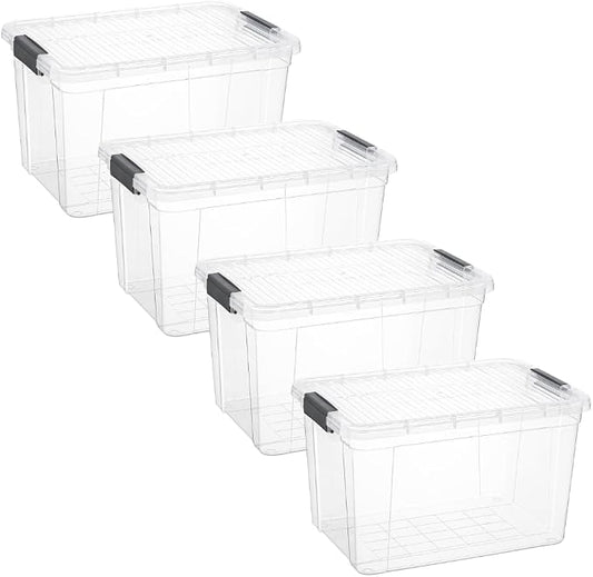 Superio Storage Bins with Lids, Stackable Totes, BPA Free, Odor Free, Organizer - Image 2