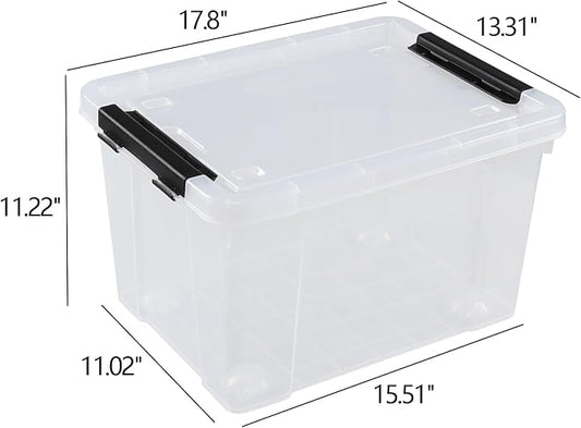 Pekky 34 Quart Clear Storage Bins - Image 2