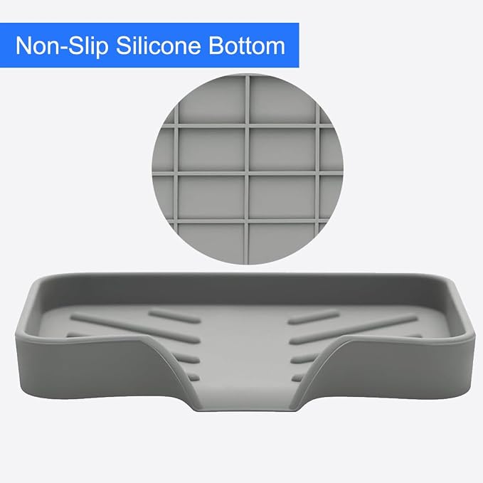 Sponge Holder with Drain Spout, Silicone Sponge Tray - Image 7