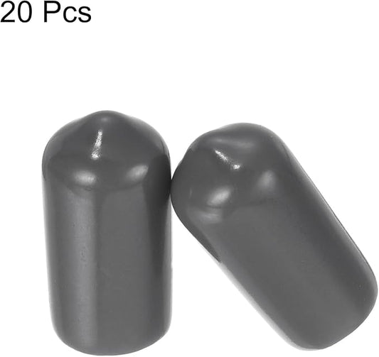 uxcell 20pcs Rubber End Caps 8mm ID Vinyl PVC Round Tube Bolt Cap Cover Screw - Image 2