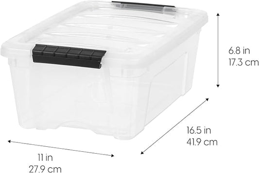 IRIS USA 13 Qt Stackable Plastic Storage Bins - Image 2