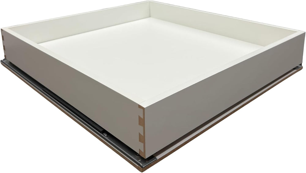 SlidingSusan White Melamine Pull-Out Cabinet Drawer Organizer 16" W x 18...