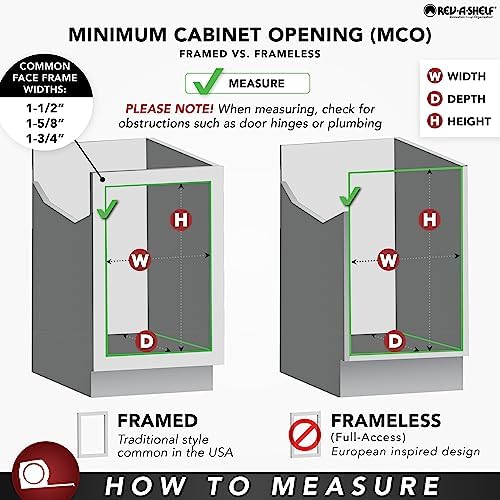 Rev-A-Shelf Wood Base Cabinet Swivel Pullout Organizer w/Soft-Close