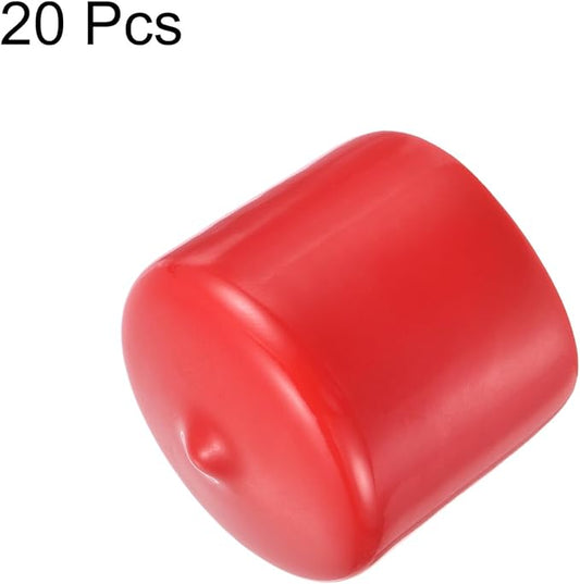 uxcell 20pcs Rubber End Caps 35mm ID Vinyl Round Tube Bolt Cap Cover Thread - Image 2