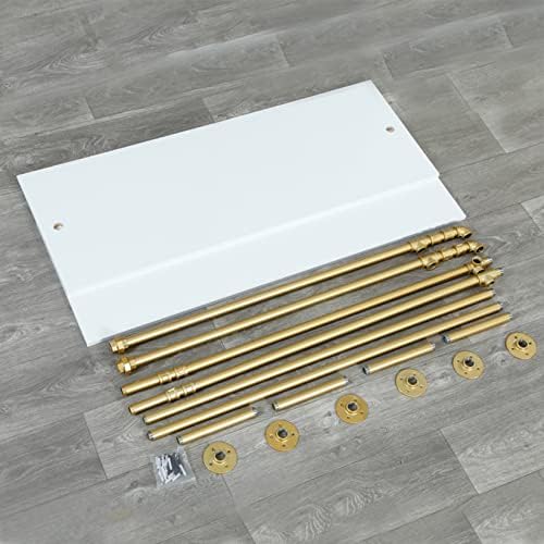 Industrial Clothing Store 2-Tier Pipe and Wood Garment Rack,Wall Mounted Stor...