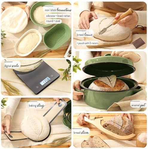CraftZee All-Inclusive ๐ฃ๐ฅ๐๐ ๐๐จ๐ Sourdough Starter Kit with Pot, 34 Oz Starter ...