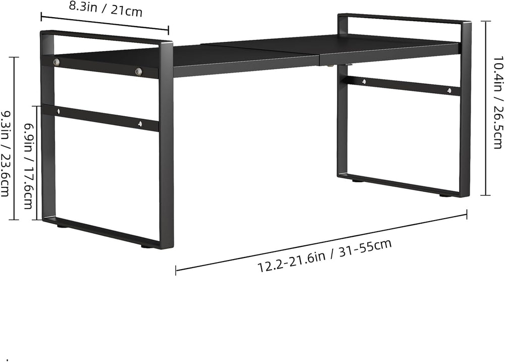 Expandable Cabinet Shelf Organizer Riser for Kitchen Pantry Cupboard Under Si...