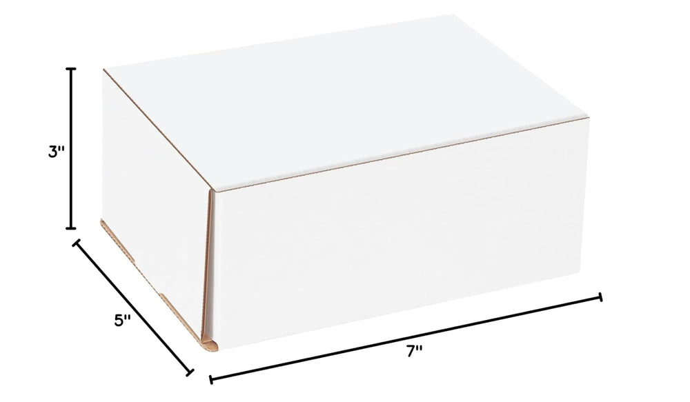 Box USA Small Shipping Boxes 7" x 5" x 3", 50-Pack, Bulk - Whi...