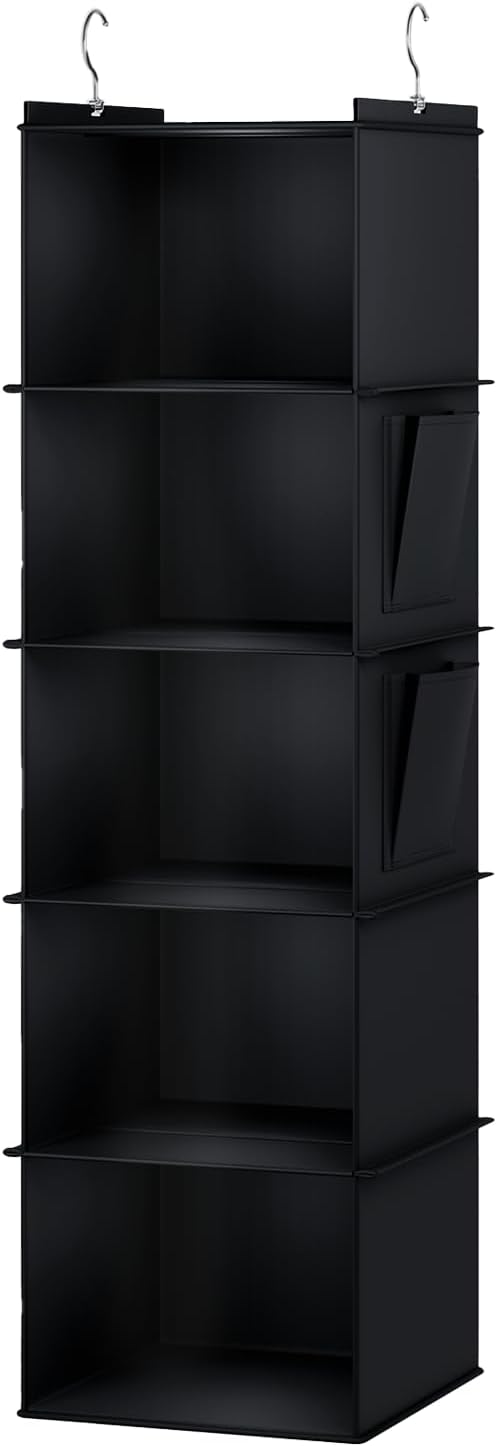 YOUDENOVA Hanging Closet Organizer, 5-Shelf Closet Hanging Storage Shelves - Image 7