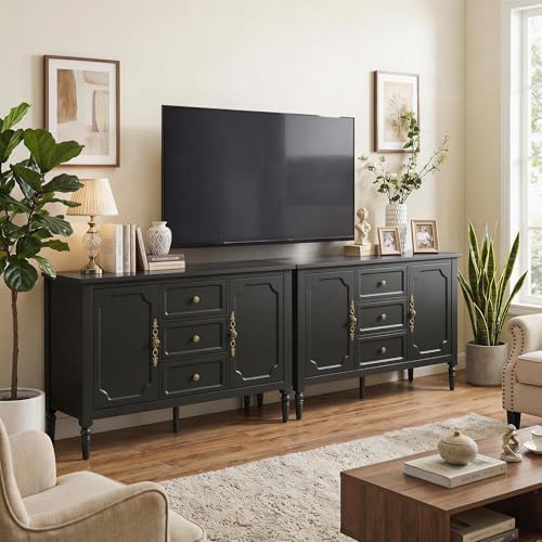 RoyalCraft Buffet Cabinet with 2 Doors & 3 Drawers, Vintage Sideboard wit...