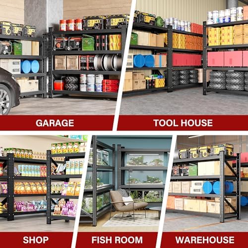 5000LBS Heavy Duty Garage Shelving Units,60" Wide & Deep Storage She...