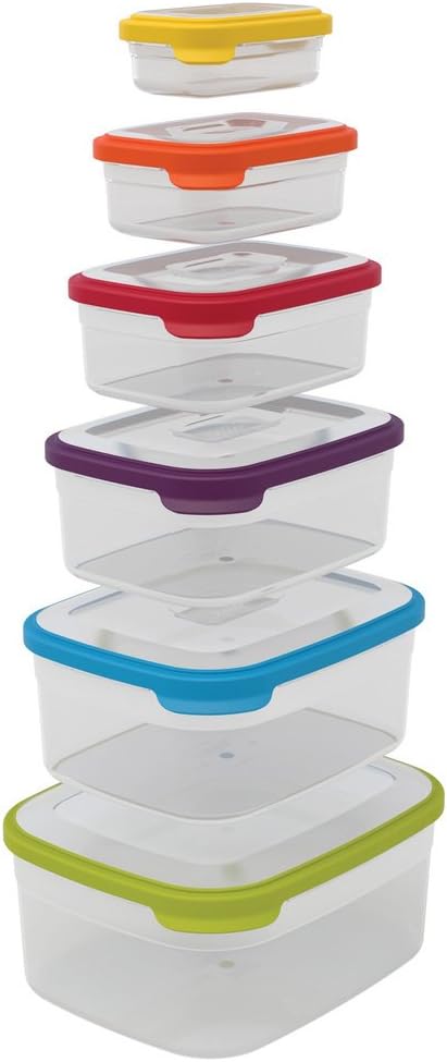 Joseph Joseph Nest Lock Plastic BPA Free Food Storage Container Set with Lock...