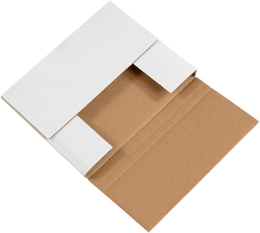 BOX USA Mailer Boxes Medium 10 1/4"L x 8 1/4"W x 1 1/4"H 50-Pa...