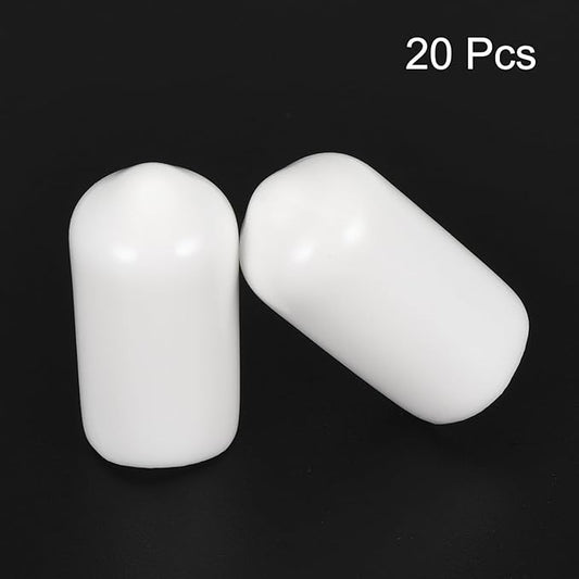 uxcell 20pcs Rubber End Caps 8mm ID Vinyl Round End Cap Cover Screw Thread - Image 2