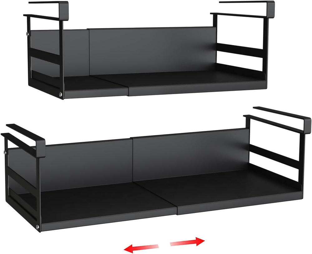 Expandable Under Cabinet Shelf Organizer with 0.94-Inch Thick Clips, Heavy Du...
