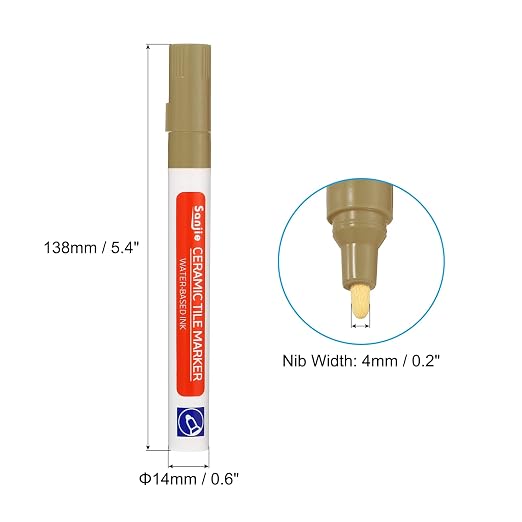 PATIKIL Grout Pen, 4 Pack Khaki Tile Marker Waterproof Grout Sealer Pen Tile - Image 2