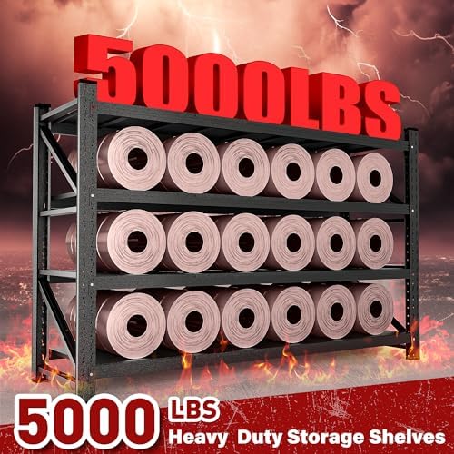 5000LBS Heavy Duty Garage Shelving Units,60" Wide & Deep Storage She...