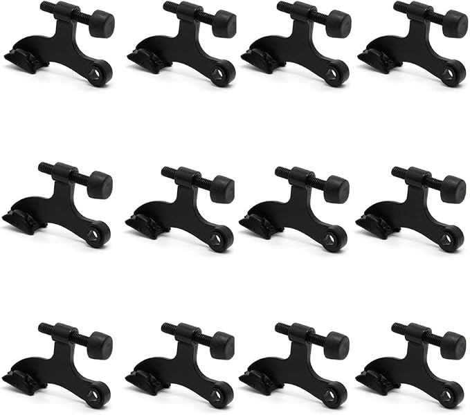 12 Pack Hinge Pin Black Door Stopper, Adjustable Heavy Duty Hinge Pin Door Stop - Image 8