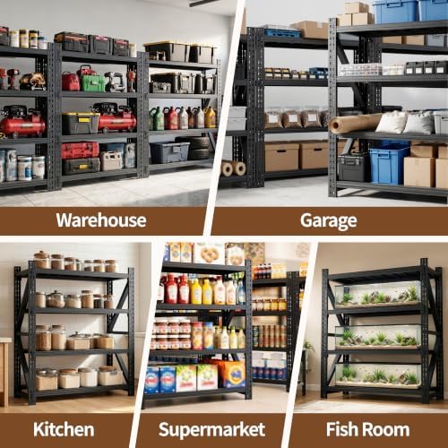 Heavy Duty Garage Shelving, Metal Storage Shelves, 5000 LBS