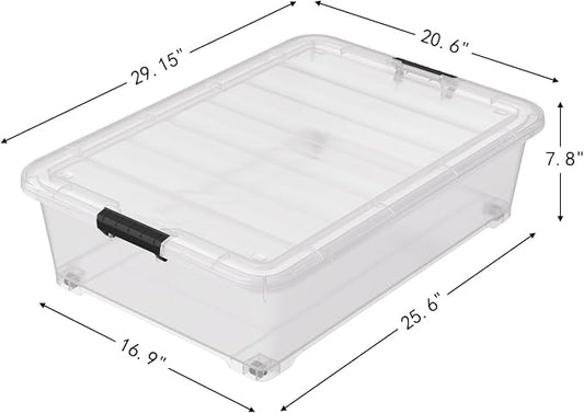 50 Quart Multipurpose Under Bed Storage Container Bins - Image 2