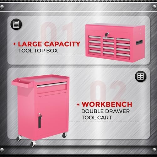 INTERGREAT 5 Drawer Tool Chest with Wheels, Rolling Tool Chest with Enhanced ...