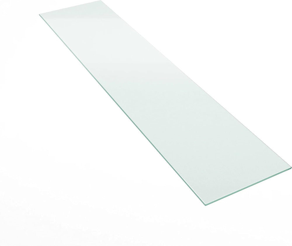 Econoco Tempered Glass Shelves, 3/16in Thick, Clear, 5 Pack, 8x36in