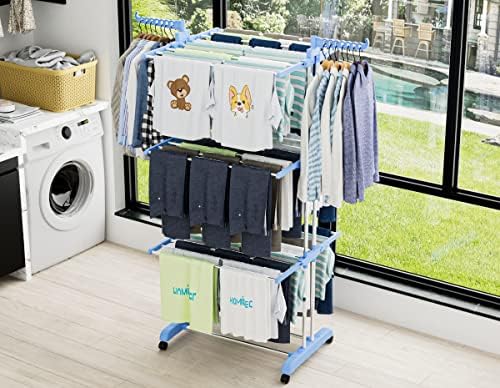 HOMIDEC Clothes Drying Rack, 4-Tier(67.7" H) Foldable Drying Rack Clothing