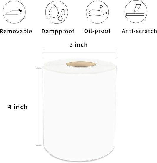 4×6 Inch White Removable Thermal Labels, Waterproof Thermal Label Stickers - Image 2