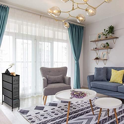 Furniture Home Furnishing Plaza Narrow Dresser, Vertical Storage Unit with 4 ...