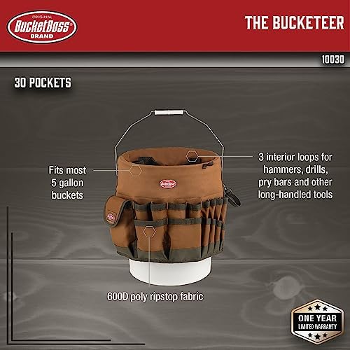 Bucket Boss The Bucketeer Bucket Tool Organizer in Brown, 10030 (Pack of 6)