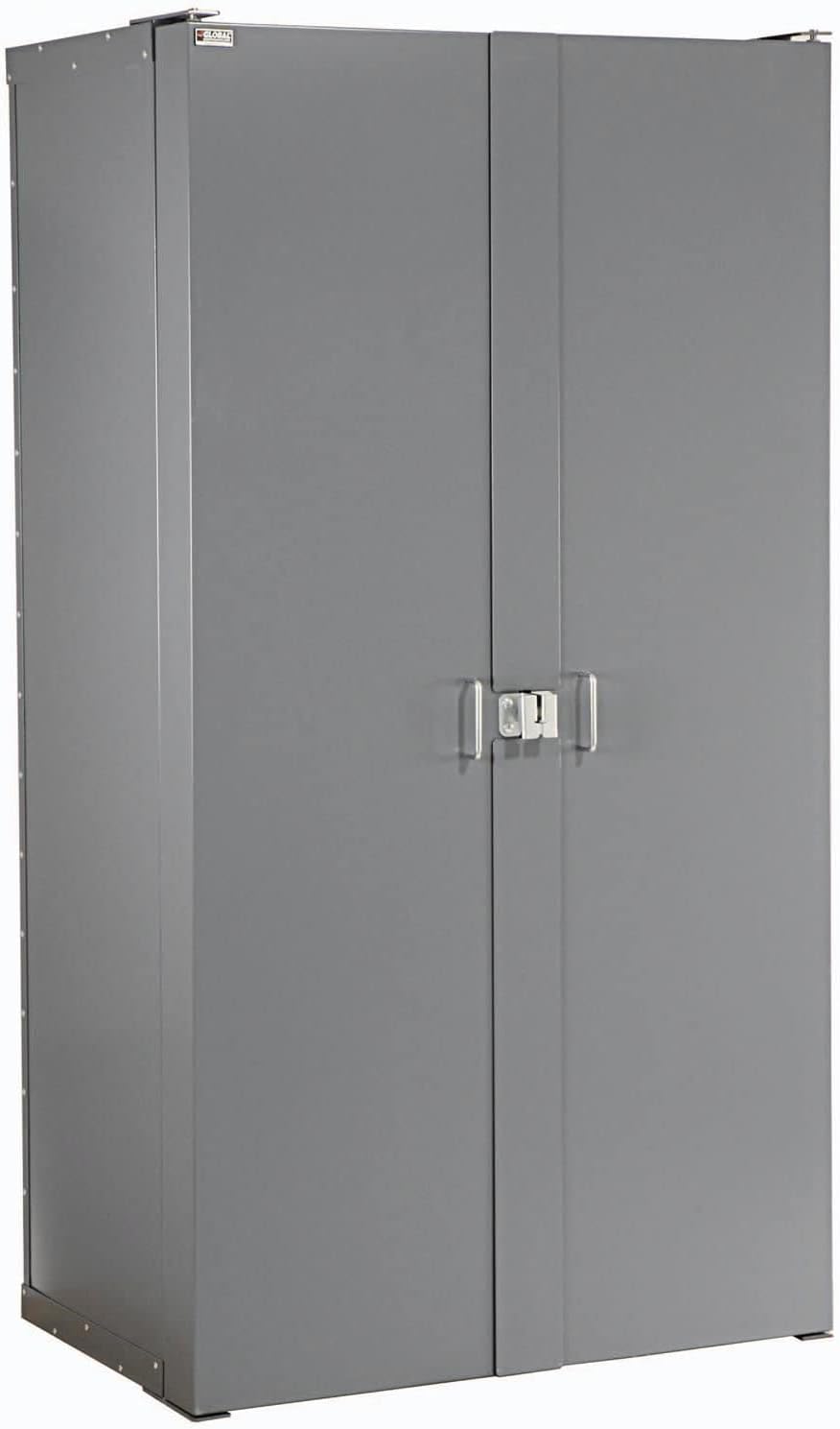 Global Industrial Deep Door Bin Cabinet, Includes 132 Blue Plastic Bins