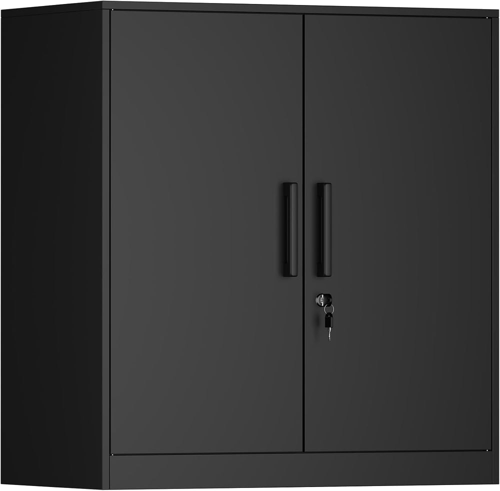 IRONFFICE Metal Wall Cabinet,Garage Cabinet with Handle,Lockable Storage Cabi...