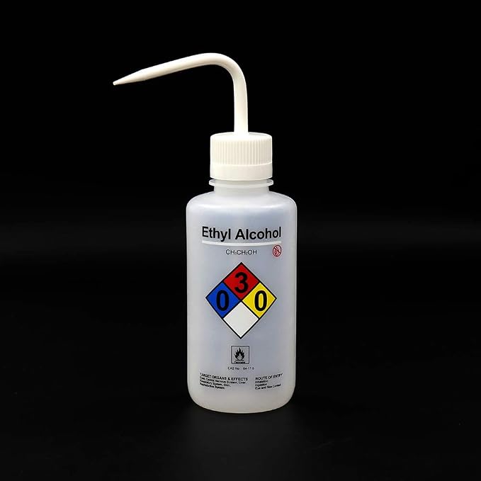 2pcs of Self-Venting Safety Wash Bottles, Vol.500ml 17oz, Ethyl Alcohol Wash - Image 2