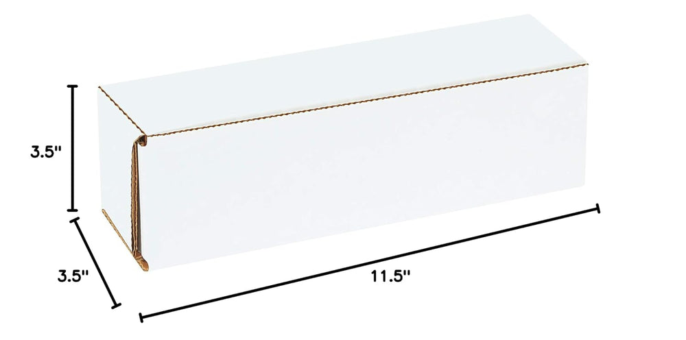 BOX USA White Corrugated Cardboard Mailing Boxes, 11 1/2" x 3 1/2" ...