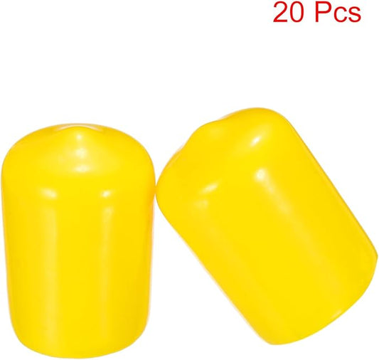 uxcell 20pcs Rubber End Caps 15mm ID Vinyl PVC Round Tube Bolt Cap Cover Screw - Image 2
