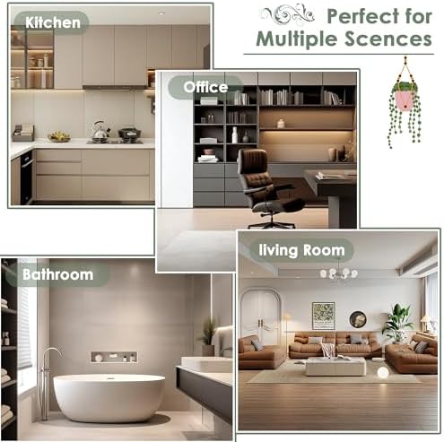 FOTOSOK 6-Tier Bamboo Shelf with Adjustable Shelves, Bamboo Kitchen Cabinet