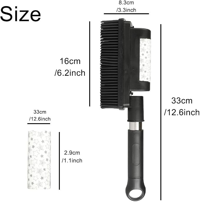 Rubber Pet Hair Removal Brush Lint & Hair Removal Cat Dog Hair Remover Brush - Image 5