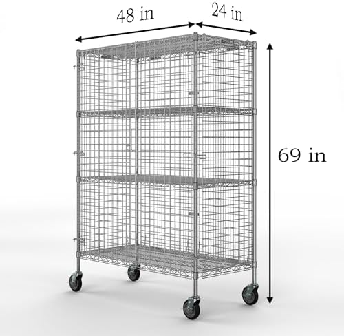 24" W x 48" L x 69" H Heavy Duty Utility Commercial Grade Meta...