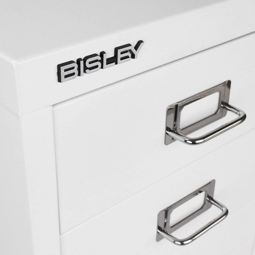 Bisley 3-Drawer Steel MultiDrawer Cabinet - Traffic White