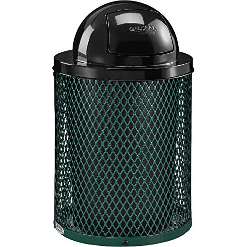Global Industrial 36 Gallon Outdoor Steel Trash Can - Image 9