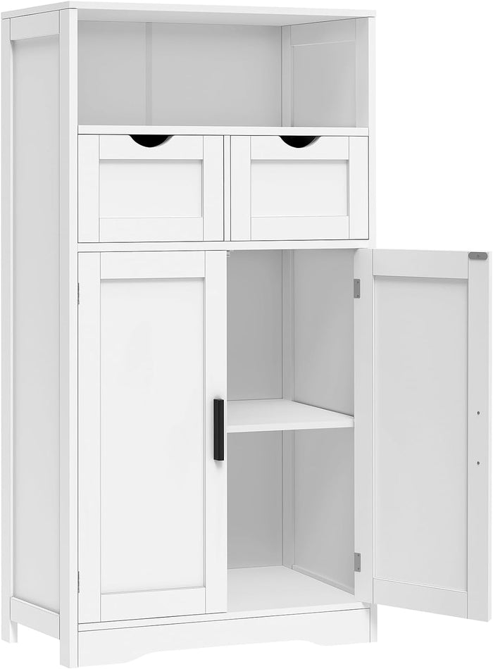 Iwell Bathroom Storage Cabinet with 2 Drawers, Small Kitchen Pantry Cabinet