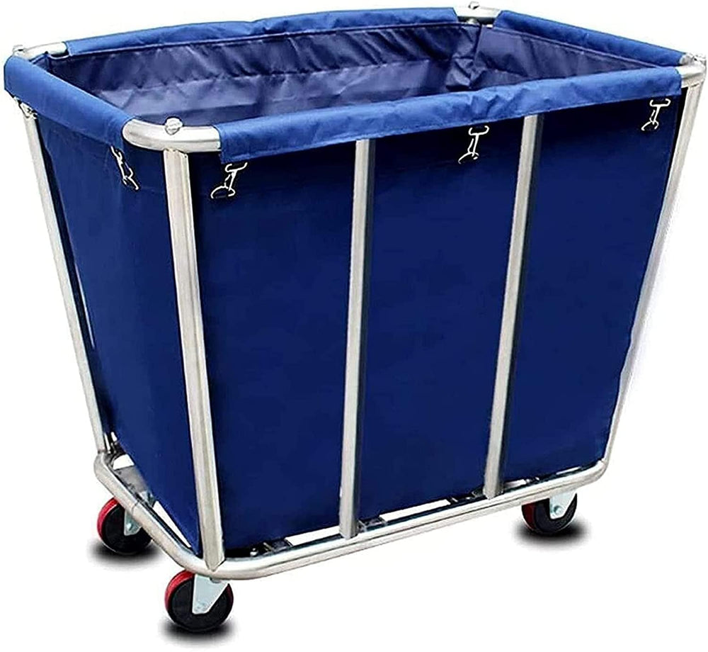 Commercial Laundry Cart with Wheels,350L Industrial Rolling Laundry Hamper