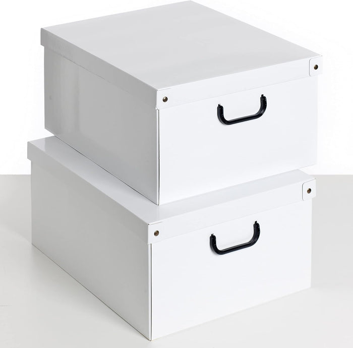 Lavatelli Kanguru BIANCO Cardboard Box, White, Large, 50x40x25cm