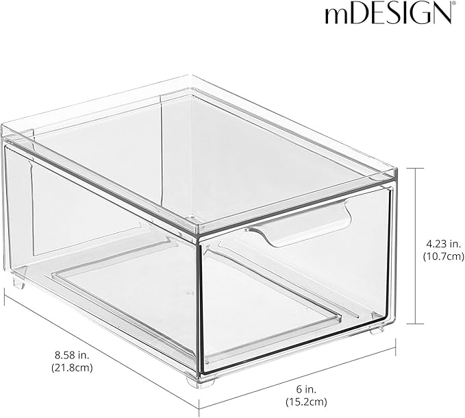 mDesign Stackable Storage Containers Box