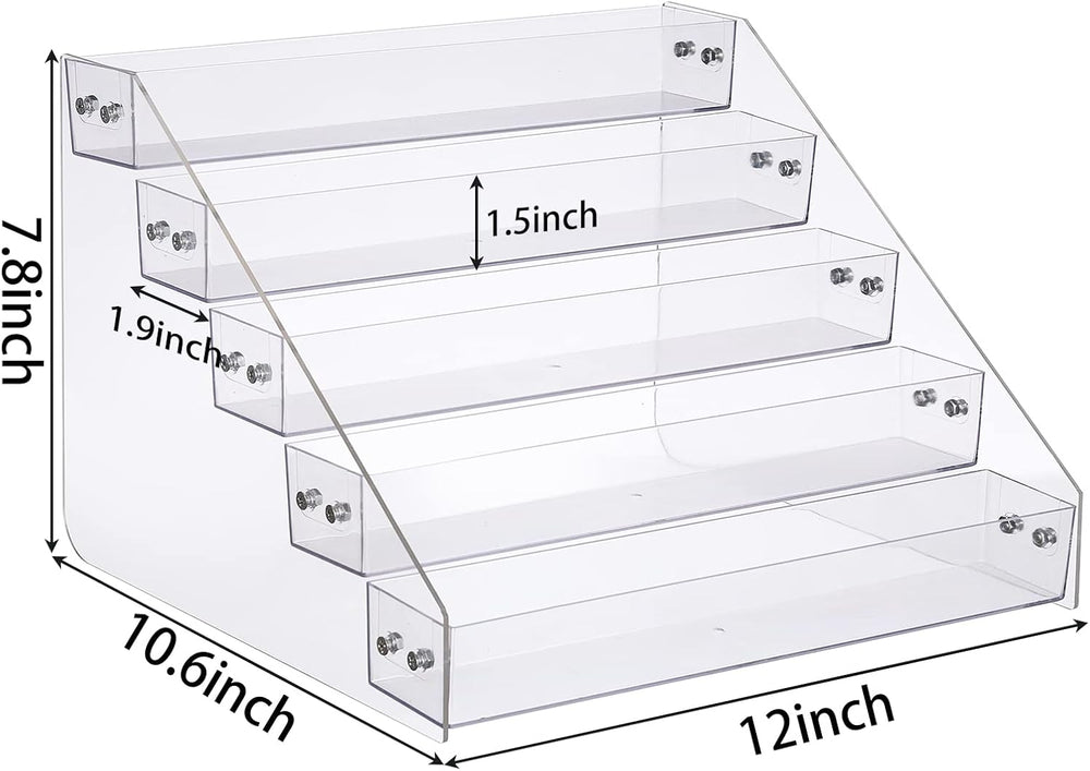 Acrylic Spice Rack, Tiered Spice Rack Shelf Seasoning Organizer